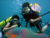 Ka Bart and Alvin at Dive n Trek, it's OK to hold on the rope this was their first dive. photo by Ronnie